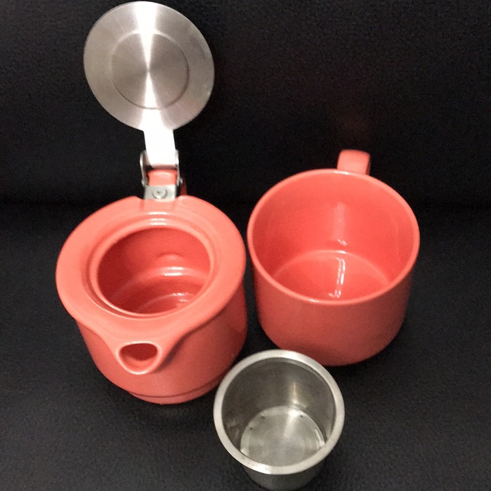 David’s Tea Forlife Stacking  teapot w/ cup & infuser . Used Once! - Picture 5 of 7